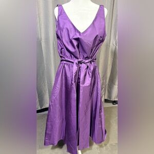 Deep amethyst satin Ann Taylor cocktail dress